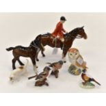 Collection of Beswick items including hunting and birds