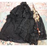 Three Victorian mourning capes,