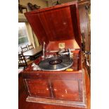 A 1930s table top HMV gramophone