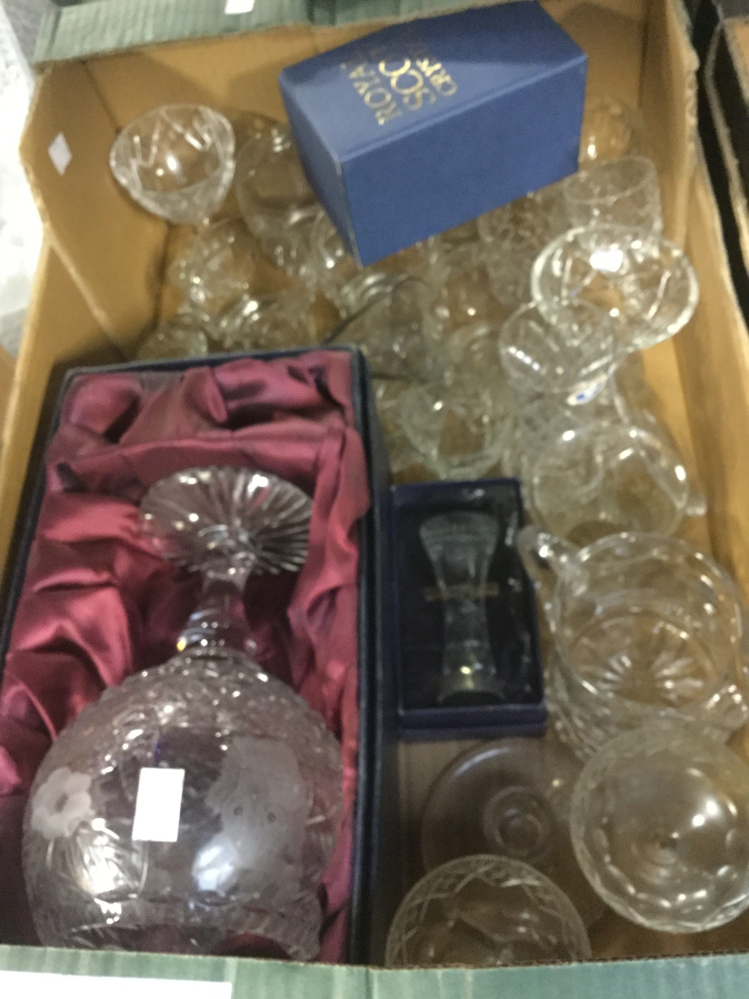 Webb Corbett cut glass, Tutbury, Georgian and Royal Scott vases, jugs, trophy, - Image 2 of 2