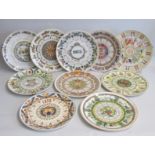 A Set of Ten Wedgwood Calendar Plates Each with various designs for the year.