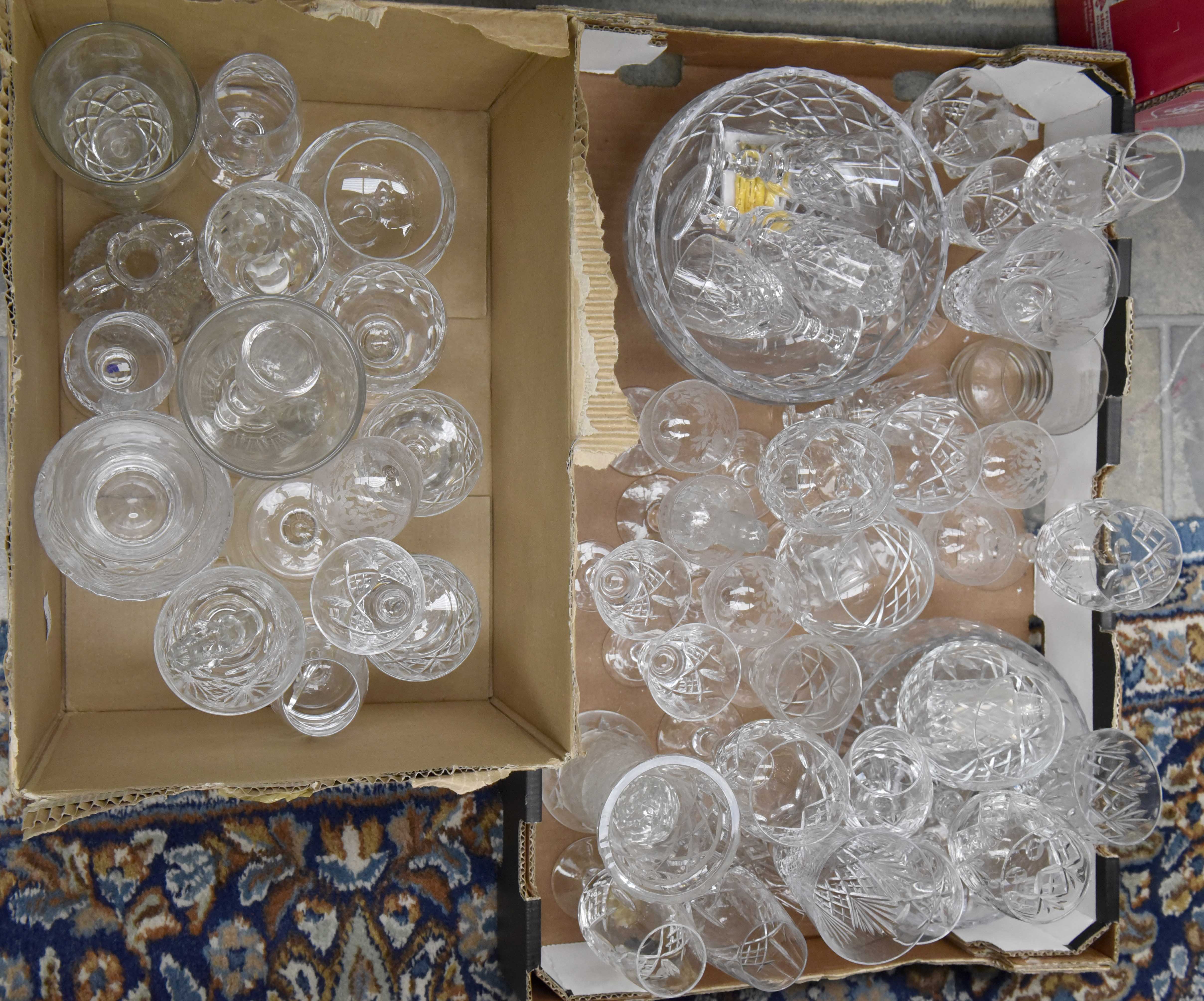 A collection of early and late 20th century glassware