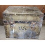 An early 20th Century military trunk