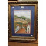 Salvador Jiminez, 'Jalisco Province Mexico', signed l.r., watercolour, framed & glazed, 36cm by 25.
