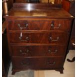 An Edwardian mahogany chest of drawers, in the manner of George III manner,