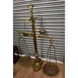 Large brass butchers scales