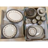 A Denby Decoy Duck dinner service, comprising plates, bowls, cups and saucers, serving dishes, milk,