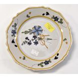 An 18th Century French Faience plate Marans or La Rochelle 23 cm diameter