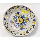 A 19th French Faience plate 23 cm diameter