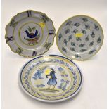 An early 19th Century Quimper scene Breton plate,