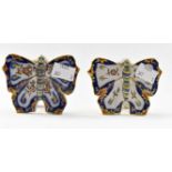 Two 19th Century Fourmintraux Frere Desures Butterfly menu holders 19th Century 7cm x 9.
