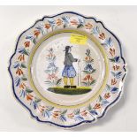 A Henriot Quimper plate circa 1930s 26 cm diameter