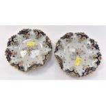 A pair of 19th Century Jules Verlingue (Boulogne Sur Mer) pointed edge scallop shaped plates (2)