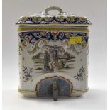 A 19th Century Fourmaintraux Freres water fountain and cover,
