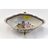 A 19th Century French Faience sauce boat marked in red Juillet 1888 21 x 14cm diameter approx