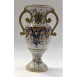 A 19th Century Fourmaintraux-Freres two handled baluster vase 35 cm high aprox
