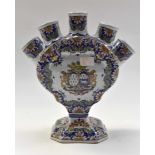 A Porquier Beau Pique Fleur vase Raven decor 19th Century 26cm high x 39cm diameter approx