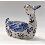 A 19th Century Boulogne Sur-Mer Duck by LV Louis Veringue signed 12 cm high x 12 cm diameter