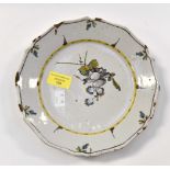 An 18th Century French Faience plate 'Charente' region 22 cm diameter