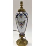 A 19th Century Desvres lamp signed Lube,