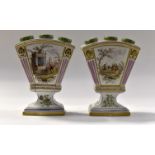 A pair of 19th Century French Verve Perrin Marseilles, flower vases, circa 19th Century,