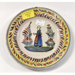 A 1920s Henroit Quimper plate 72 - 1920s 18.