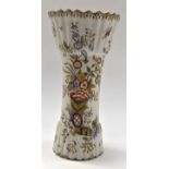 A 19th Century Fourmaintraux - Frere Desvres vase measuring 28cms some chips to base