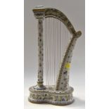 A large 19th Century Harp by Fourmaintraux Freres in Desveres Northern France 44 cm x 21.