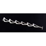 Niels Erik From - a Danish modernist silver bracelet, stylised openwork links, approx. 19.5cm