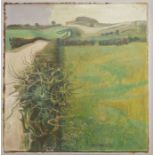 Edward Hellawell (British, 20th Century), Road Through Wiltshire, signed and dated 1975 l.r., oil on