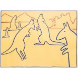 Nicholas Munro (British, 20th Century), 'Kangaroos', signed l.r., No.31/70, print in colours, 57