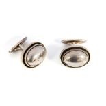 Georg Jensen - Harald Nielsen for Georg Jensen, a pair Danish modernist silver cufflinks, number