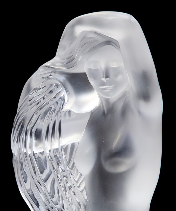 A Rene Lalique limited edition frosted and clear crystal figure "Grande Nue Nereides", etched " - Image 3 of 4