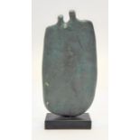 Peter Hayes (1946 -). Sculptural figurative form on slate base. Height 26cm Slight peeling of