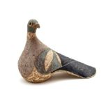 Rosemary D. Wren (British,1922), 'Pigeon', a studio pottery figure with sgraffito decoration,