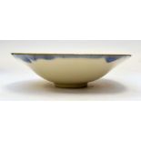 Simon Rich (1949 -). Stoneware crystalline bowl Width 30cm x Height 8cm Trained at Dartington Devon