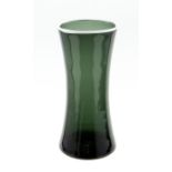 Whitefriars shadow green waisted vase F Baxter 1964 Patt 9638.