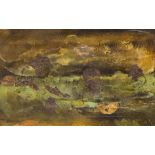 D..B..Ismay (British, 20th Century), 'Study of Leaves IV', oil on board, 32 by 54cm, framed