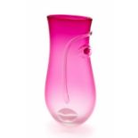 Lestyn Davies Blow Zone glass studio pink face vase