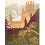 Paul Beck ARCH (British, 1926), 'Ely Cathedral',signed l.r., No.12/50, lithograph in colours, 55