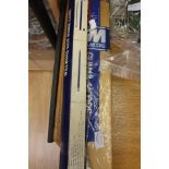 Gun & Moore scoremaster cricket bat, with cast soldiers and plastic animals,