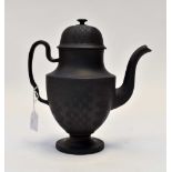 A Basalt ware in the manner of Wedgwood coffee pot, restored,