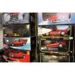 Eight Ferrari 1:18 scale diecast models,