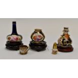 A collection of Derby and similar pieces - miniatures - 19th Century with Chinese stands,