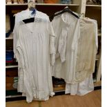 A large collection of White wear to include; Victorian and Edwardian night dresses; pantaloons;