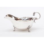 A 20th Century silver sauce boat, Birmingham 1956,