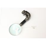 Jaguar magnifying glass with metal handle
