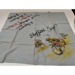 SPEEDWAY: A handpainted Sheffield Tigers Speedway scarf.