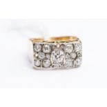 A diamond cluster set dress ring,