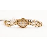 A 9 ct gold ladies Rotary watch, on a 9ct gold strap, total gross weight approx 10.